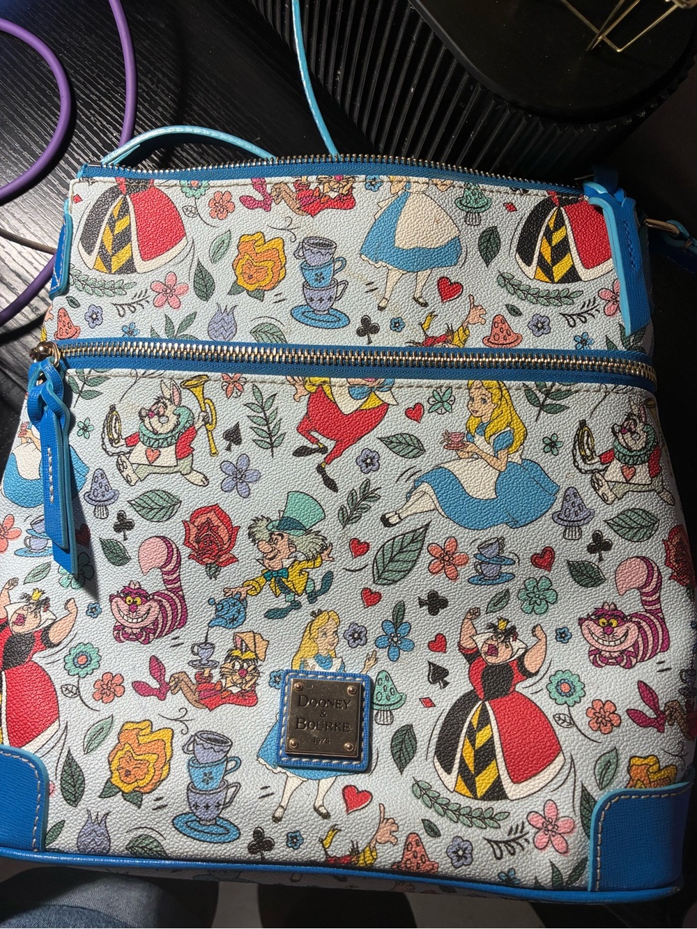 HTF Dooney & Bourke Alice in Wonderland 2024 Crossbody Bag Retired Rare Print